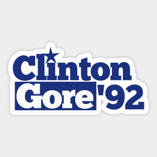 Clinton Gore 92 Sticker